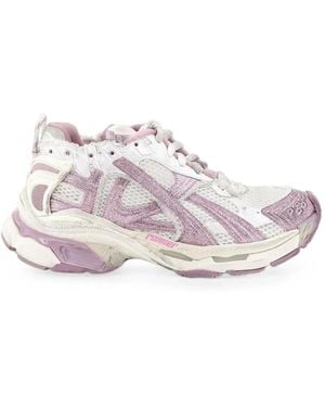 Balenciaga Runner Sneakers Mit Glitzer - Weiß