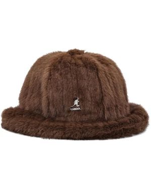 Kangol Debossed-Stripe Hat - Brown