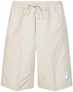Department 5 Drawstring Waist Bermuda Shorts - White