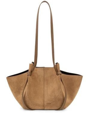 Yuzefi Large Mochi Suede Shoulder Bag - Natural