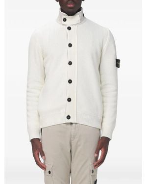 Stone Island 5100047 Lambswool Sweater - White