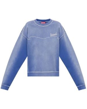 DIESEL Sudadera Con Bordado Vlogo - Azul