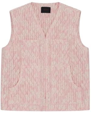 Simone Rocha Gilet Matelassé À Fleurs - Pink