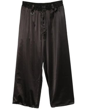 Y-3 Drawstring Satin Pants - Gray