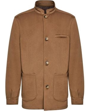 Franzese Collection Button collar jacket - Braun