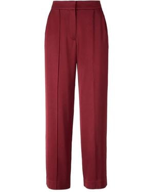 Jonathan Simkhai Pleated Wool Trousers - Red