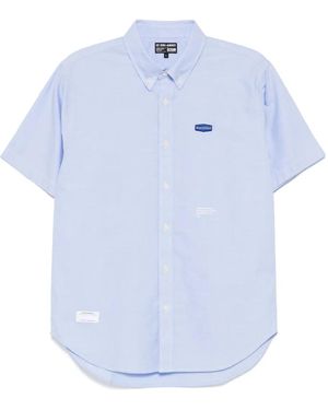Izzue Logo-Patch Shirt - Blue