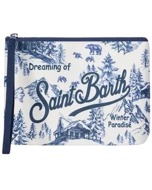 MC2 Saint Barth Estuche Aline Con Estampado Winterland Toile De Jouy - Azul