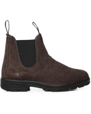 Blundstone 2413 Elasticated-Panel Suede Chelsea Boots - Brown
