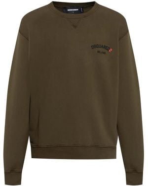 DSquared² Logo-Appliqué Sweatshirt - Green