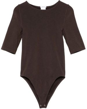 Wolford Top Con Coderas En Las Mangas - Marrón