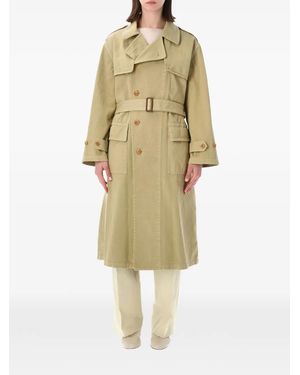 AURALEE Belted Trench Coat - Natural