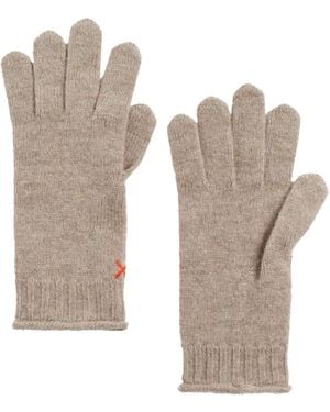 Chinti & Parker Ribbed-Cuffs Gloves - White
