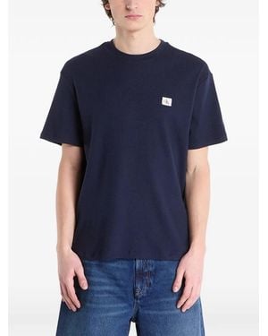 Calvin Klein Logo-Patch T-Shirt - Blue