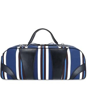Dries Van Noten Striped Handle Holdall - Blue