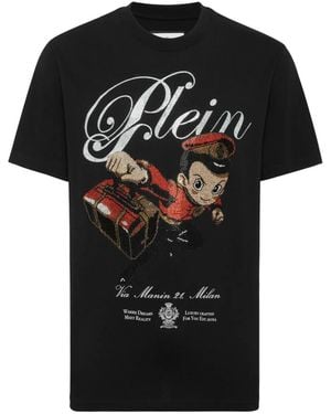 Philipp Plein Crystal-Embellished T-Shirt - Black