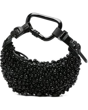 Innerraum Clutch mit Perlen - Schwarz