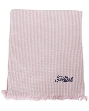 MC2 Saint Barth Striped Seersucker Beach Towel - Pink