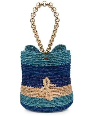 Ruslan Baginskiy Gestreifte Schultertasche - Blau