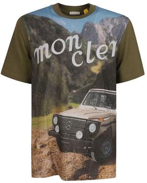Moncler Photographic Print T-Shirt - Grey