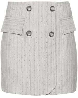 Nissa Crystal-Embellished Miniskirt - Grey