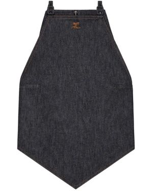 Courreges Pointy Denim Tank Top - Blue