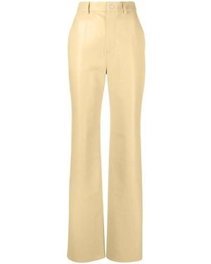 Nanushka High-Waist Straight Pants - Natural