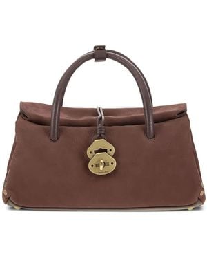 Zanellato Top-Handles Clasp-Closure Tote Bag - Brown