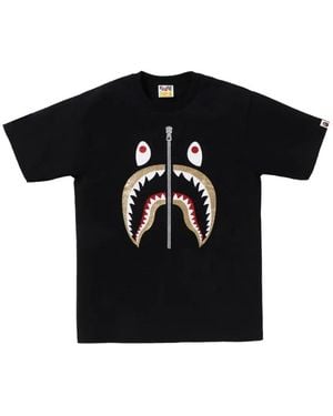 A Bathing Ape Glitter Shark T-Shirt - Black