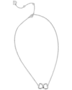 Guess Collar Con Corazón Entrelazado - Blanco