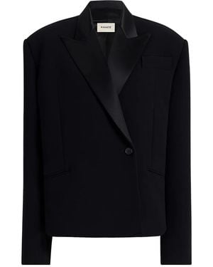 KHAITE Notched Lapel Single-Button Jacket - Black
