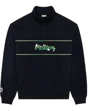 Malbon Golf Collegiate Sweatshirt in Black for Men | Lyst UK