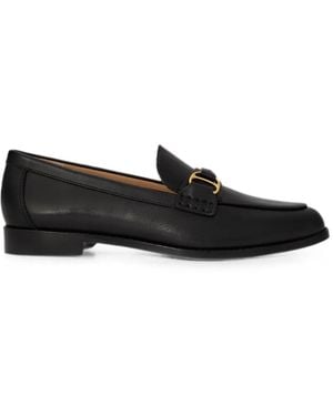 Ralph Lauren Tasha D-Ring Leather Loafers - Black