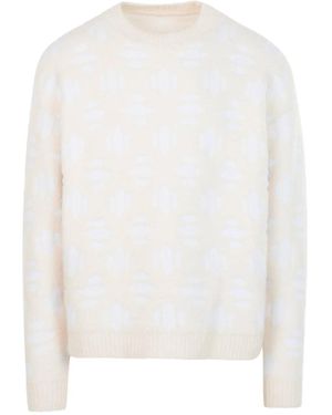 Aztech Mountain Snowflake Crew-Neck Sweater - White