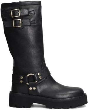 GISÉL MOIRÉ Samuel Boots - Black