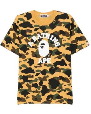 A Bathing Ape Logo Printed T-Shirt - Metallic