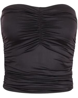 Essentiel Antwerp Ruched Bandeau Top - Black