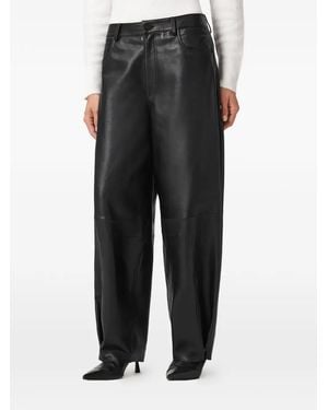 AllSaints Jett Paneled Leather Pants - Black