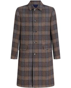 Etro Abrigo A Cuadros - Gris