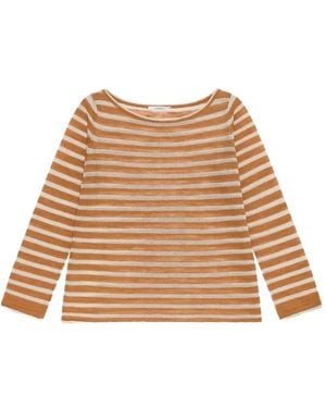 Maliparmi Striped Boat-Neck T-Shirt - Natural