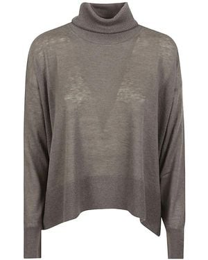 C.T.Plage Jersey Con Cuello Alto - Gris
