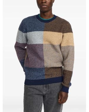 Revolution Intarsien-Pullover - Blau