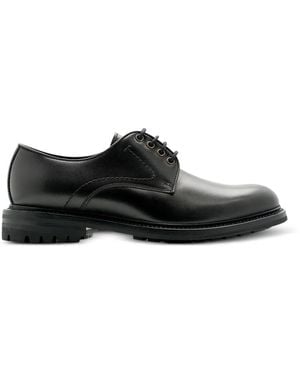 Lottusse Walton Leather Derby Shoes - Black