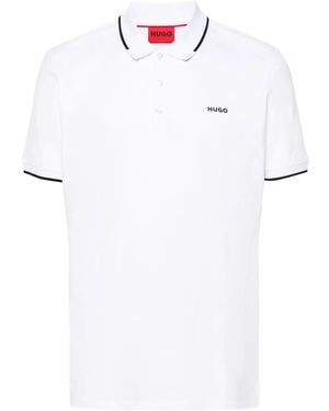 HUGO Logo-Appliqué Polo Shirt - White