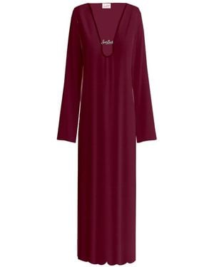 MC2 Saint Barth Long Scalloped Beach Dress - Red