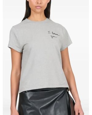 Loewe Embroidered Short-Sleeved T-Shirt - Grey