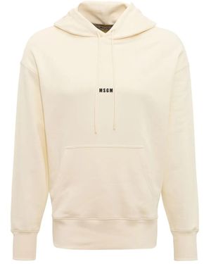 MSGM ロゴ パーカー - ナチュラル