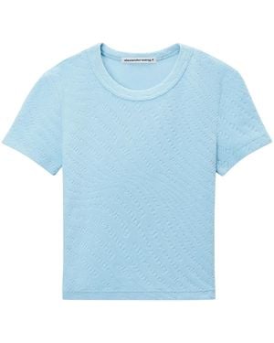Alexander Wang Logo-Jacquard T-Shirt - Blue