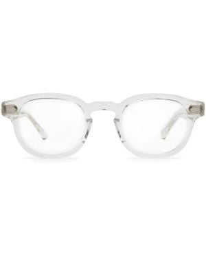 Moscot Brille Mit Ovalem Gestell - Weiß