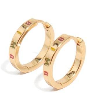 Bimba Y Lola Letter Hoop Earrings - Metallic